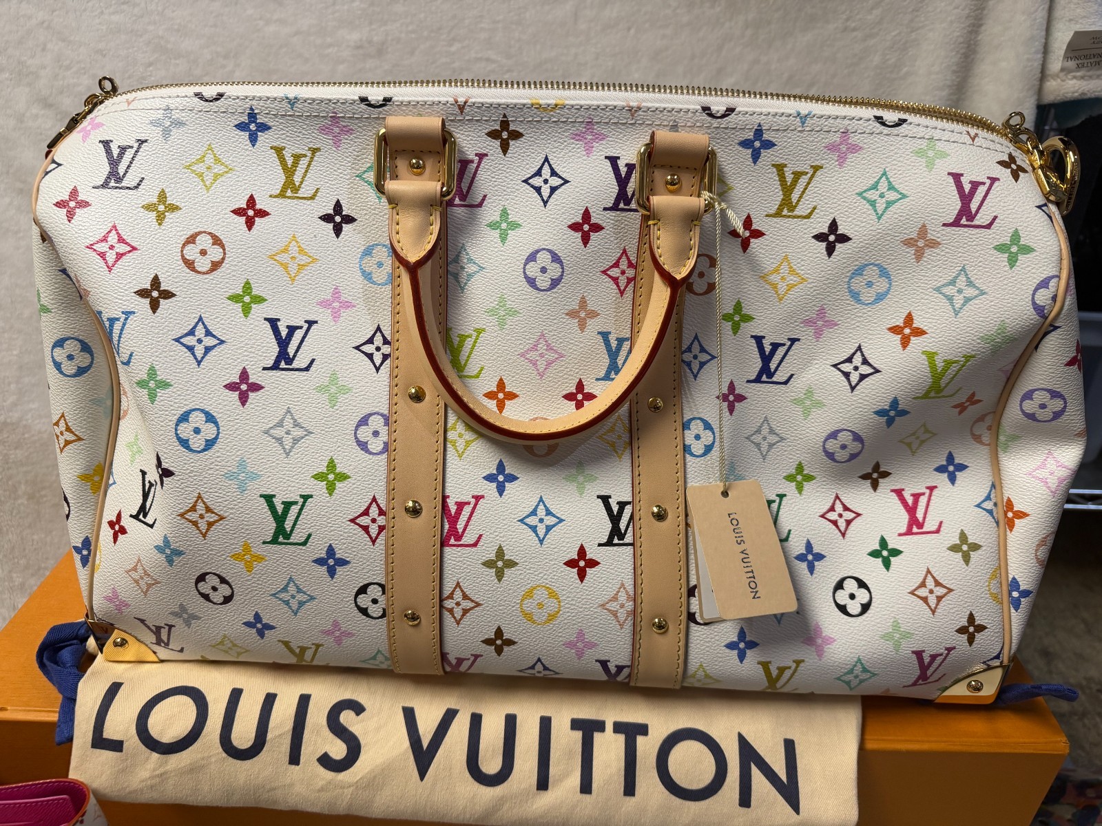 Louis Vuitton × Takashi Murakami White Multicolor Travel Collection