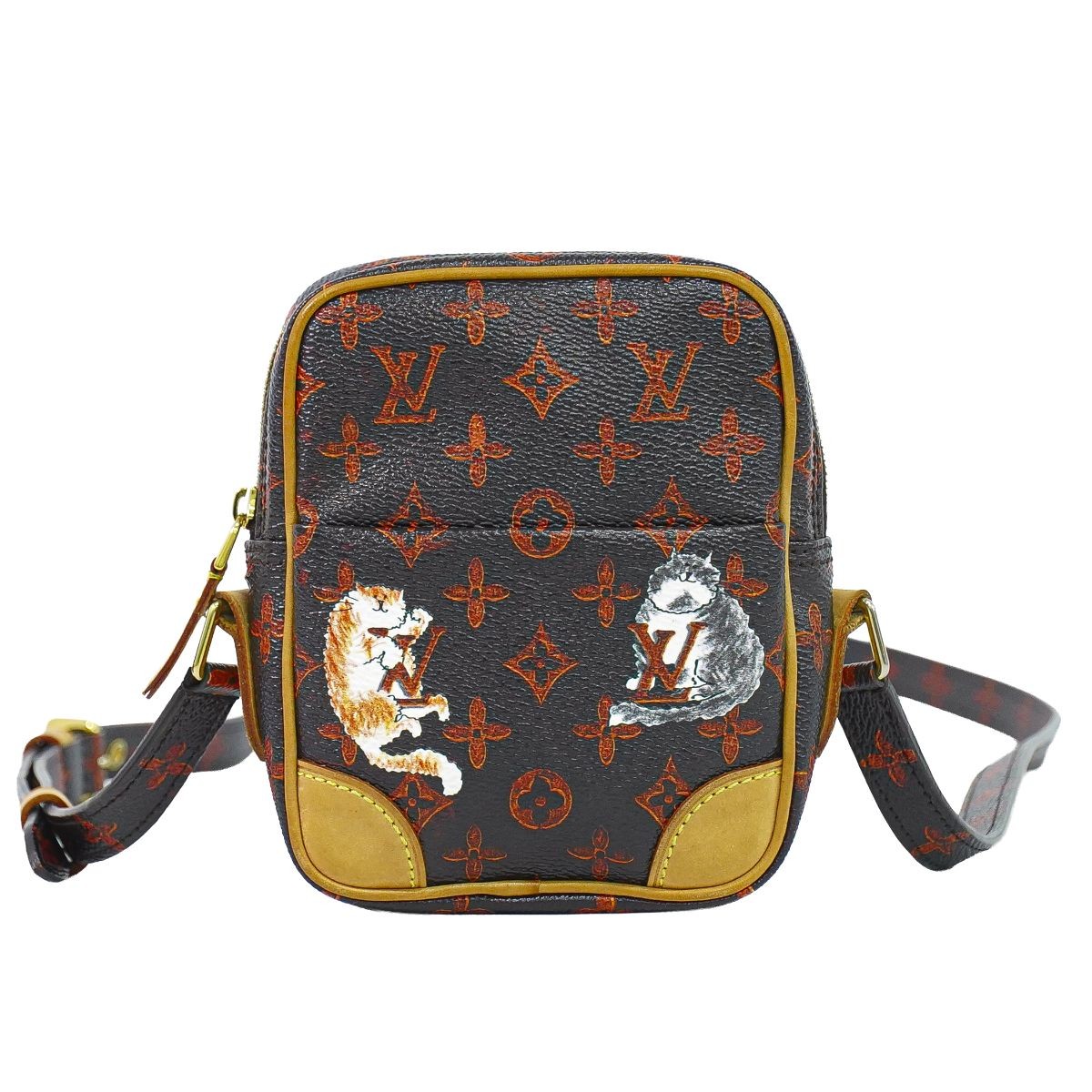 Louis Vuitton LV Panam Set Monogram Catgram Small Shoulder Bag Pochette Brown
