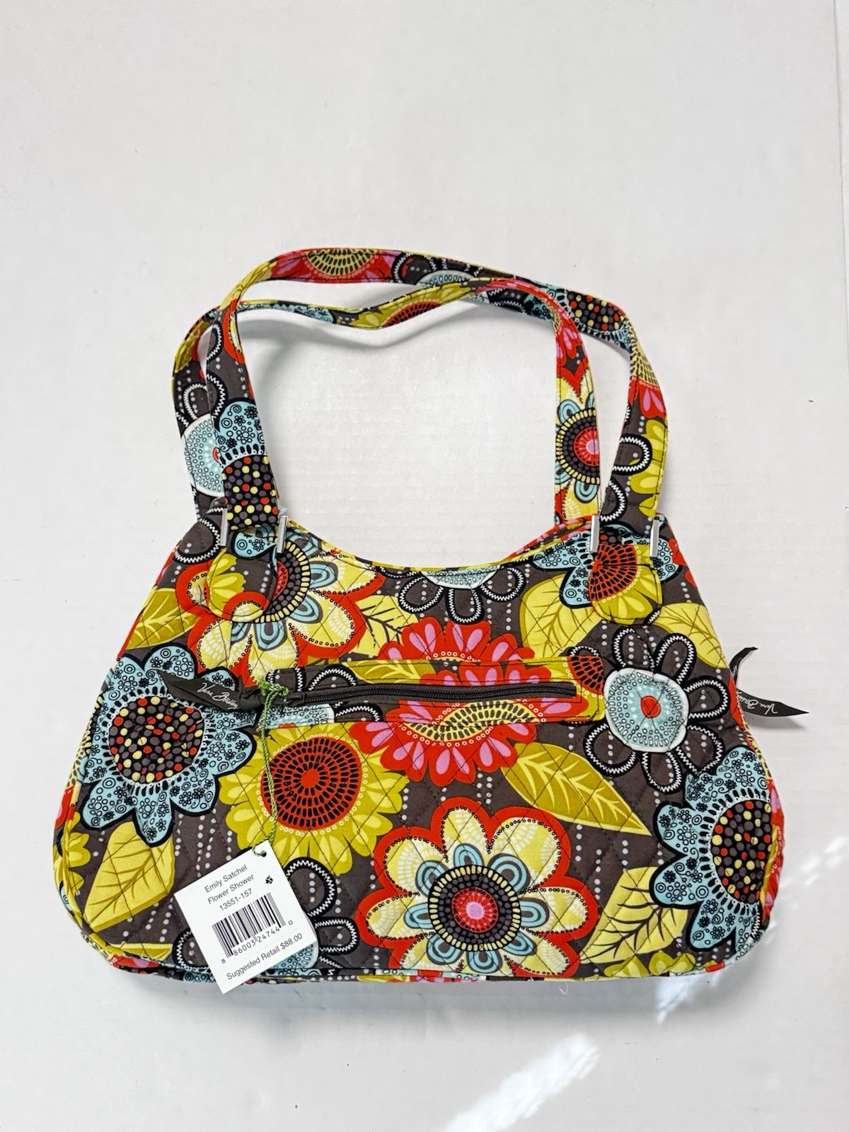Vera Bradley Emily Satchel Flower Shower New With Tags