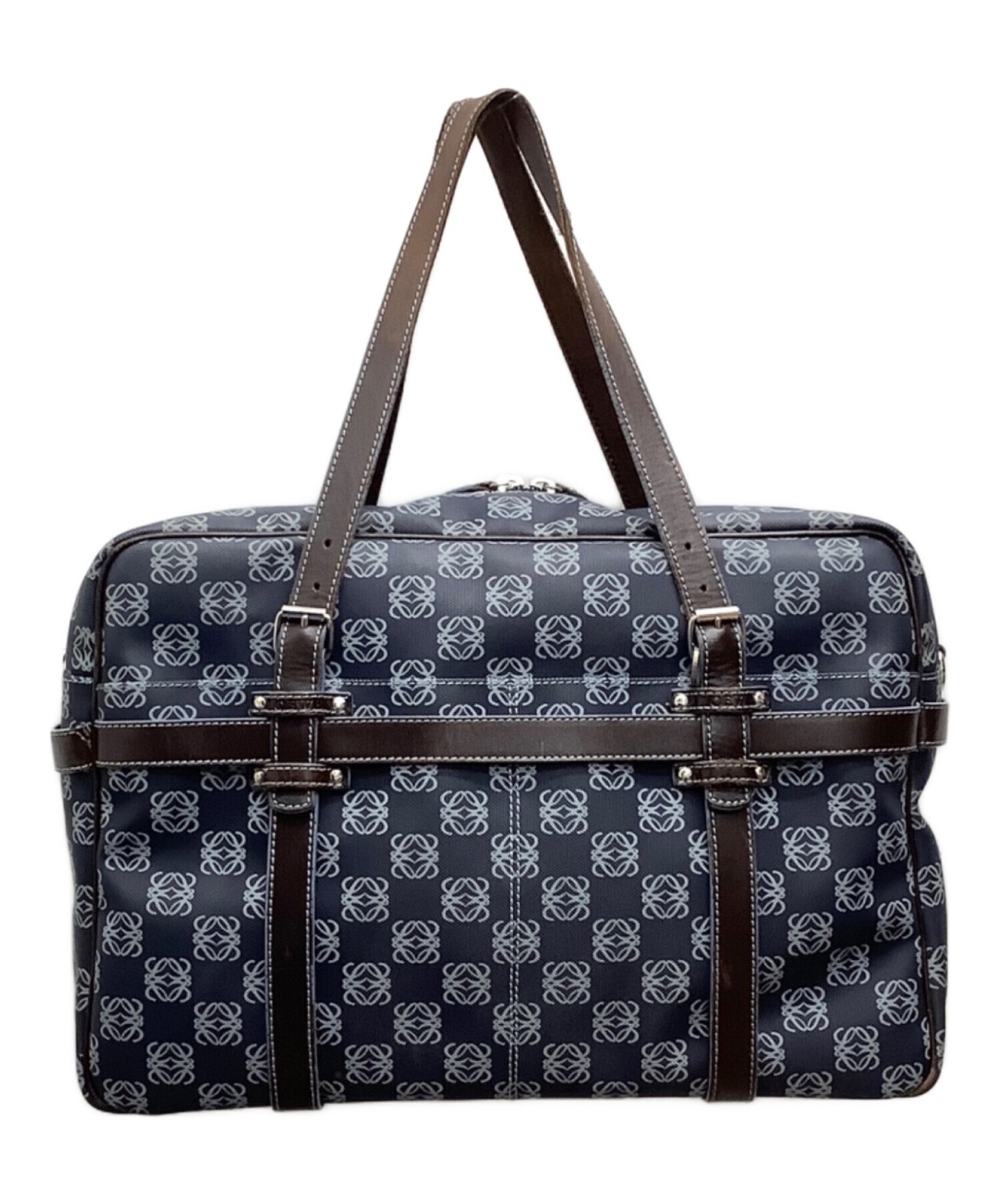 LOEWE Boston bag Navy Authentic From Japan