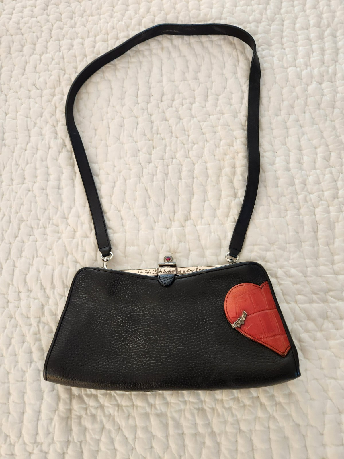 BRIGHTON Vintage Pebbled Leather Shoulder Bag – Small