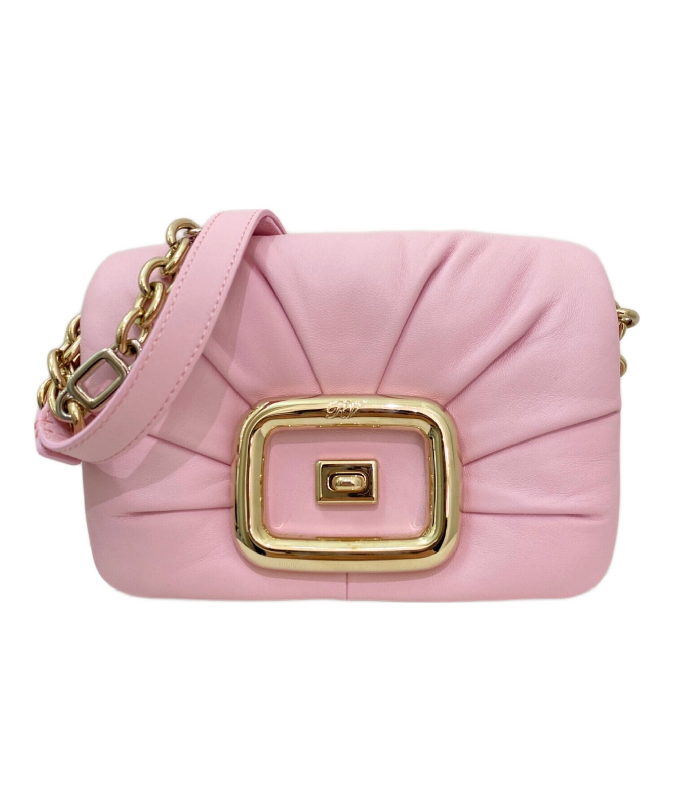 Roger Vivier Chain Shoulder 2-Way Pink Shoulder Bag #TFB4328