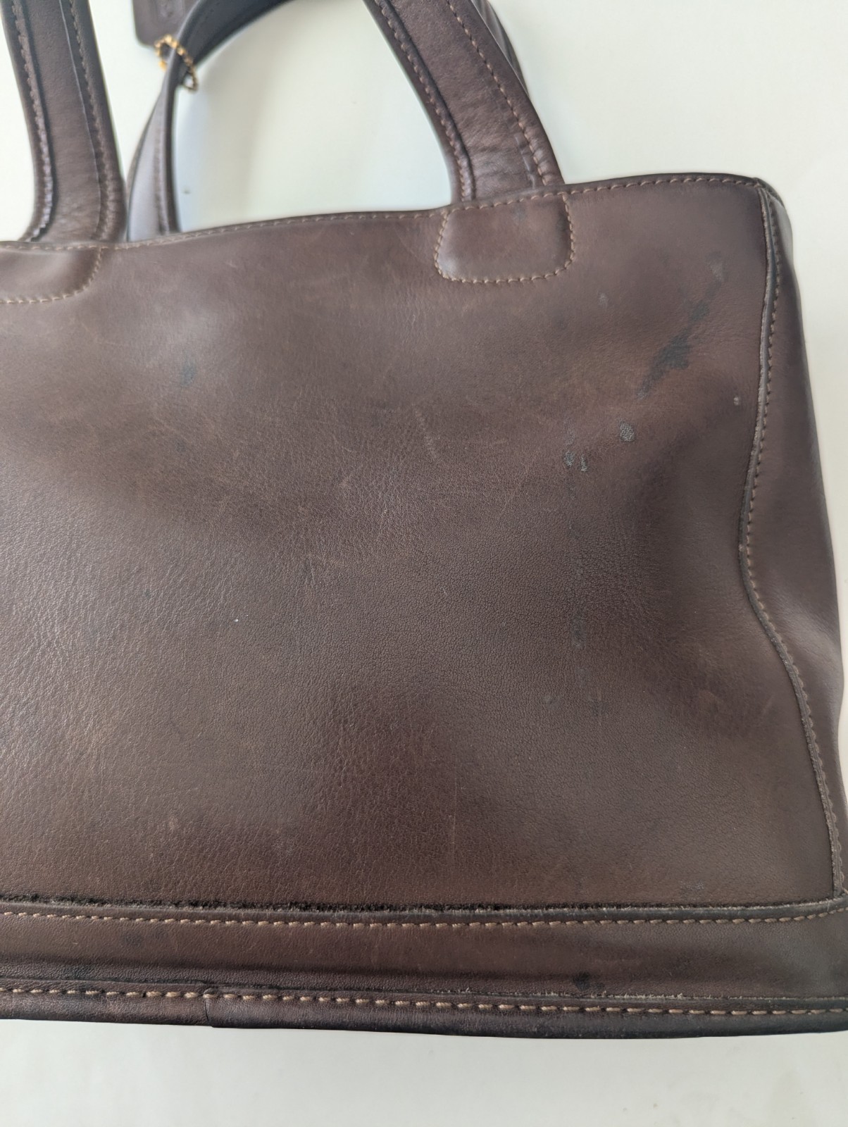 Vintage Coach Bleecker Satchel 9303 Mahogany Brown Leather Tote Bag