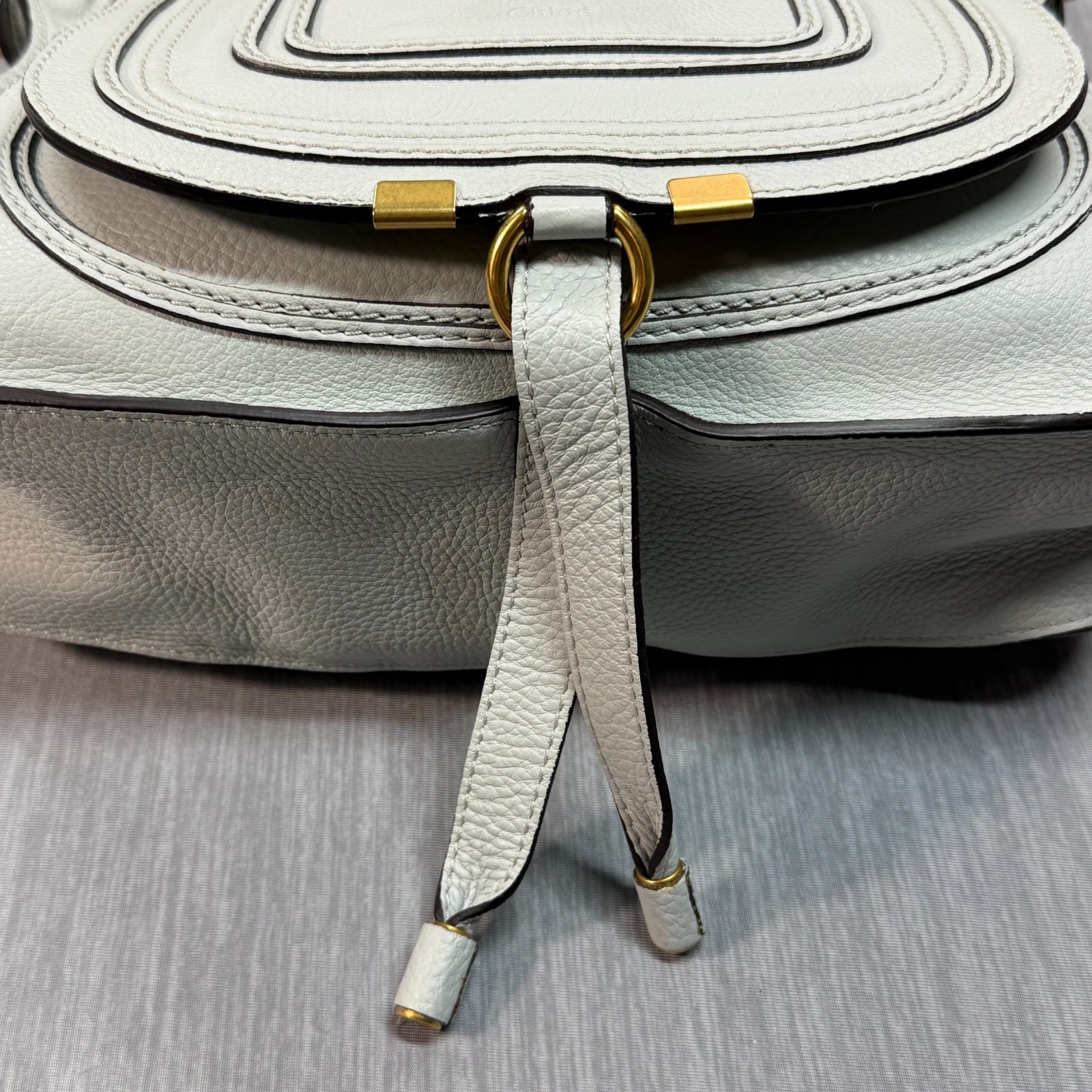 Chloe Small Marcie LEATHER Cross Body Bag Grey Made in Italy NWT $1750MSRP