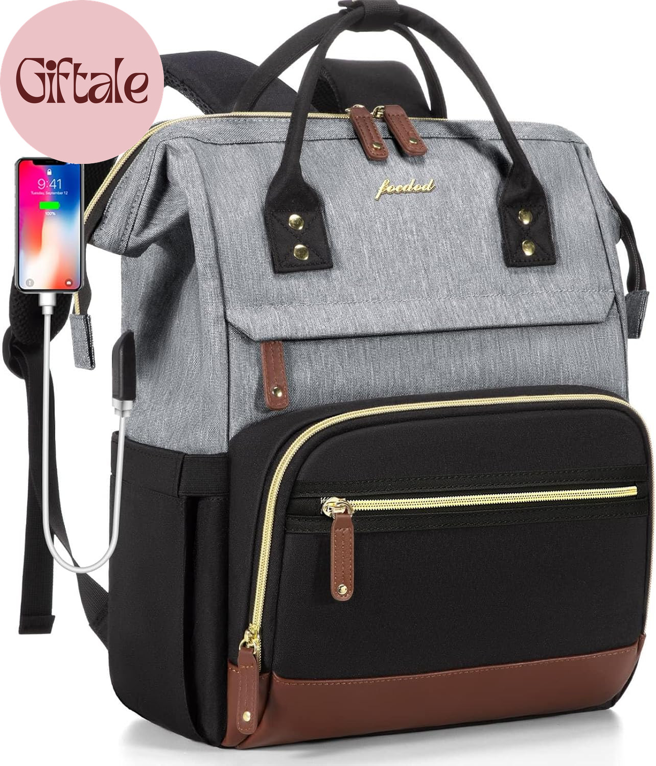 Laptop Backpack for Women Bag 15.6 Inch Work Business Backpacks Purse with USB P