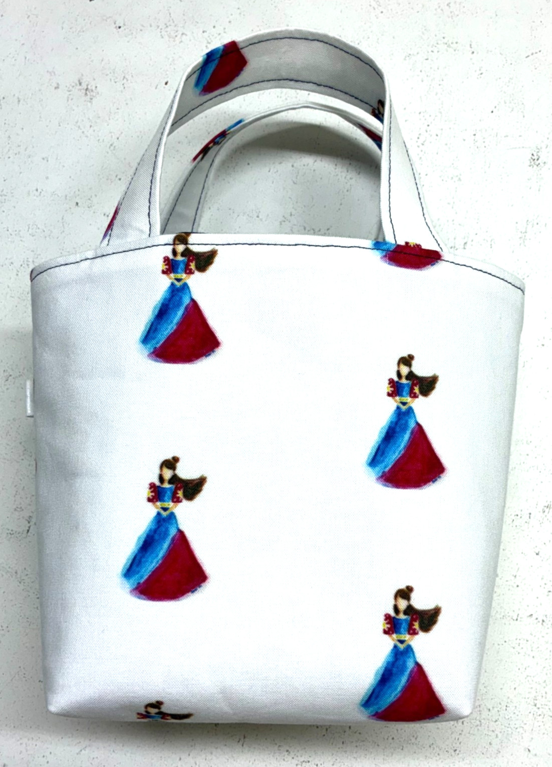 Handmade Fabric Lined Mini Tote Bag/Gift Bag White Philippine Flag Women Dress
