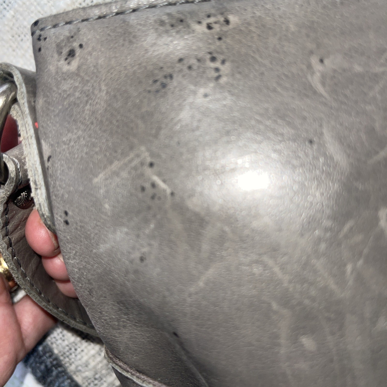 The Sak Ventura Flap Organizer Crossbody Gray Distressed Leather Bag Purse