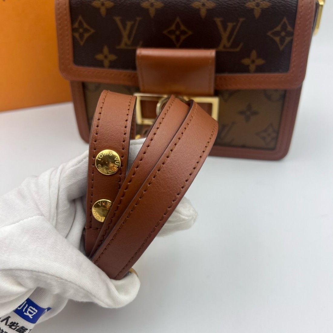 Louis Vuitton Dauphine Monogram Reverse Canvas Leather small Crossbody Bag