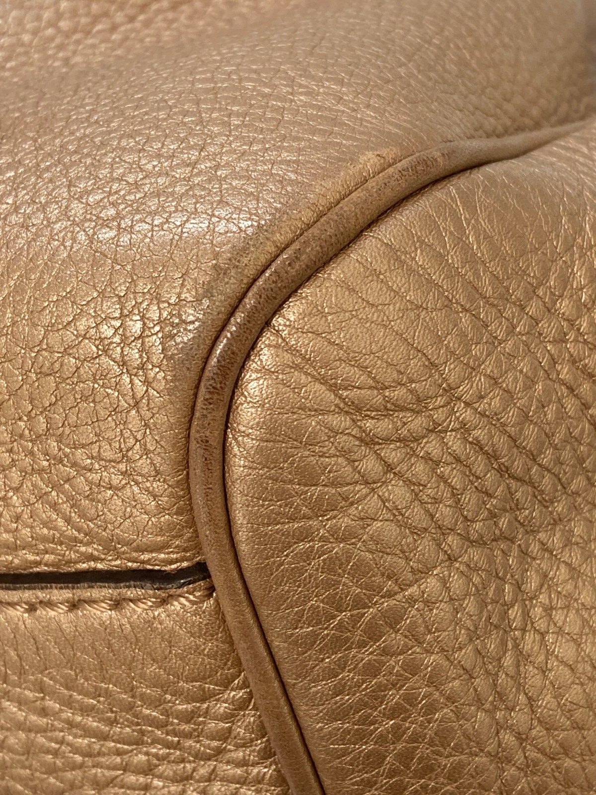 GUCCI Handbag Sukey Leather Beige Authentic From Japan