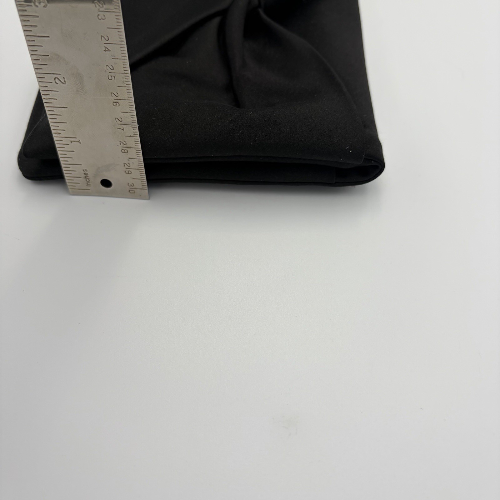 Tory Birch Eleanor Satin Bow Black Clutch Minimalist Luxury Handbag Elegant