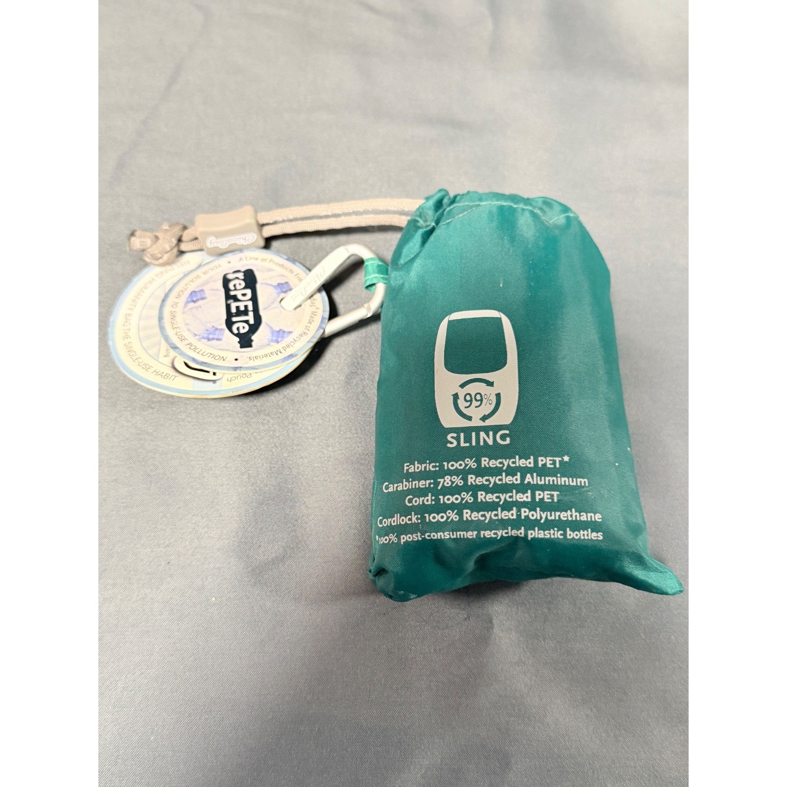 ChicoBag rePETe Sling Reusable Crossbody Bag Teal Recycled Plastic Bottles NWT