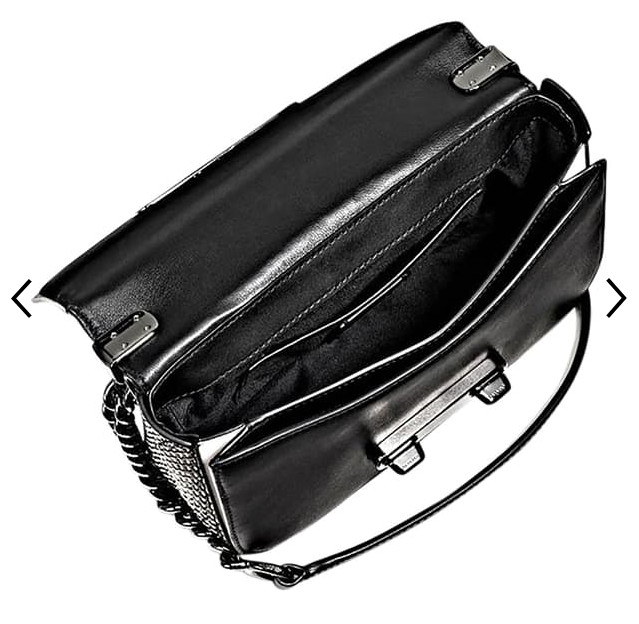 NWT Coach 59493 Swagger 20 Snakeskin Leather Chain Crossbody Bag in Black Chalk