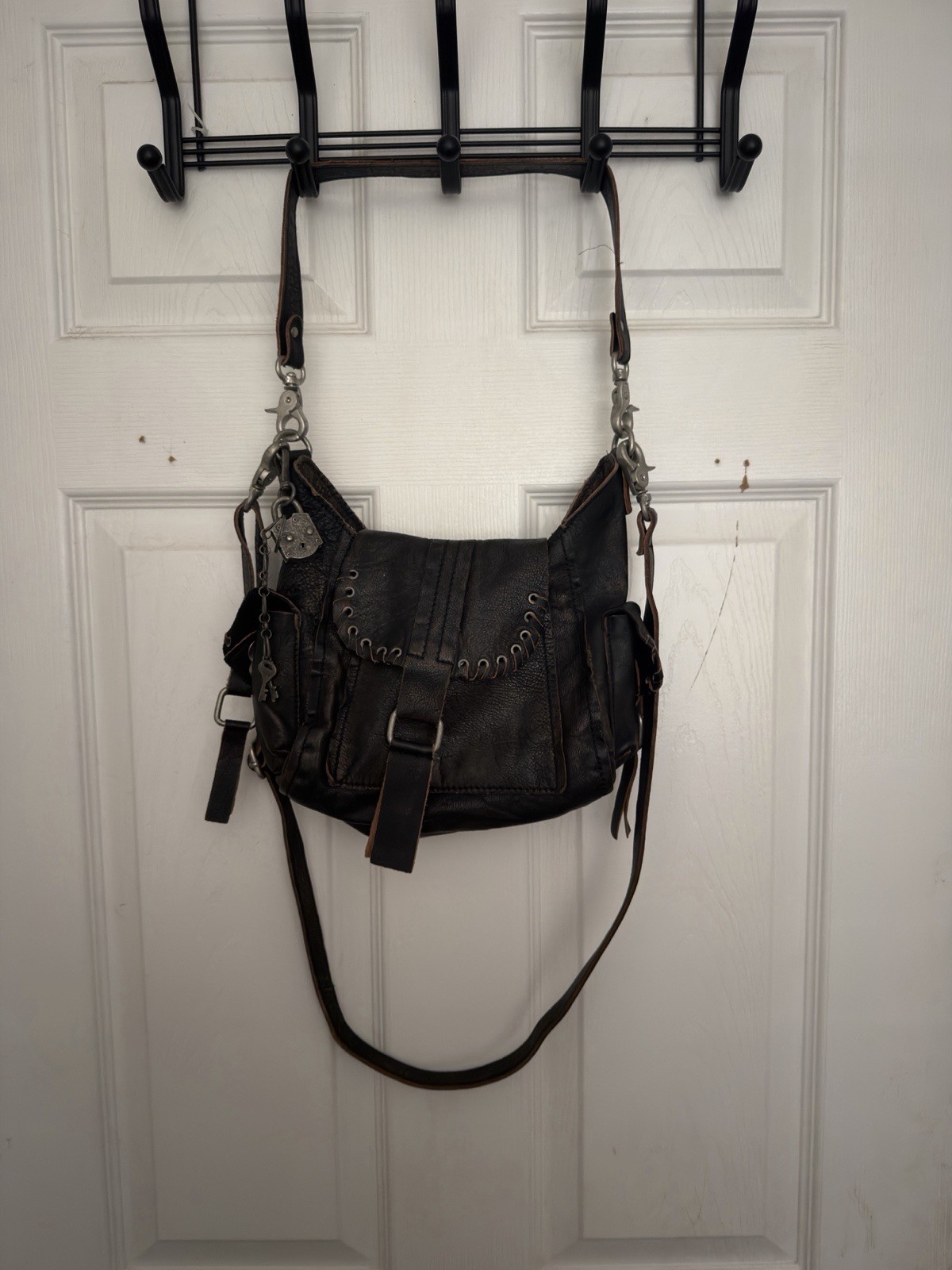 We The Free Baby Leigh Bag in Aged Graphite FREE PEOPLE