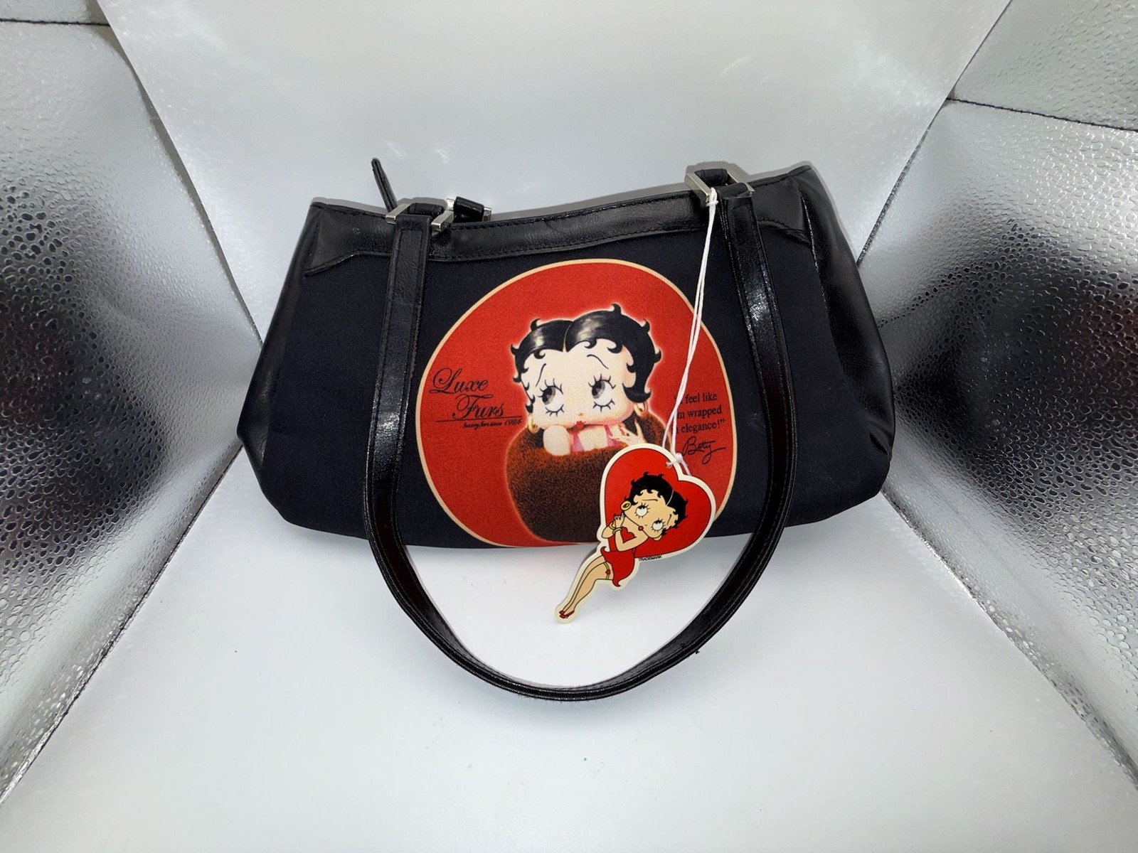 Vintage 2006 Betty Boop Luxe Furs Graphic Shoulder Bag