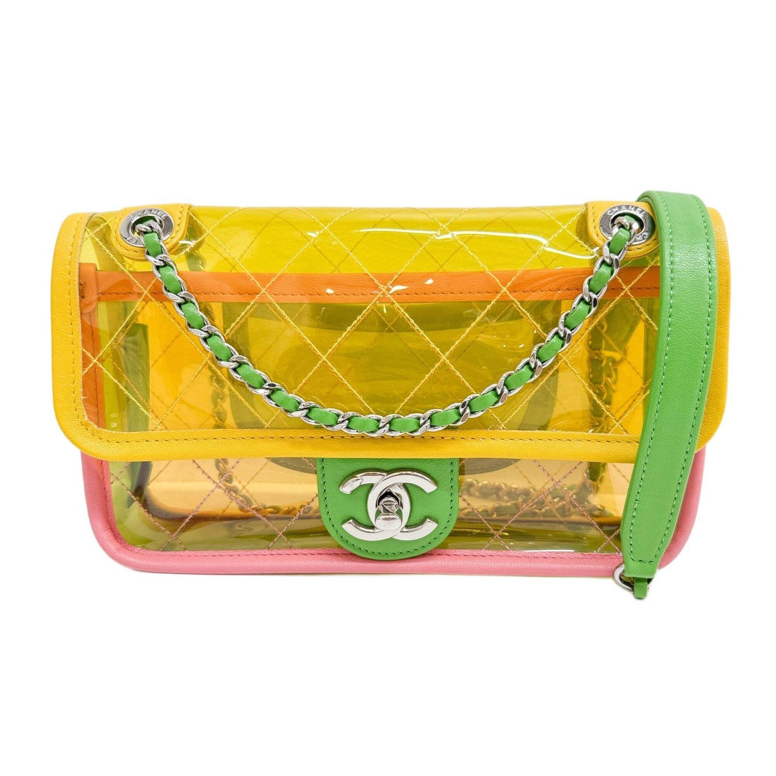 CHANEL Coco Splash PVC Flap 2018 Multicolor Vinyl Shoulder Bag