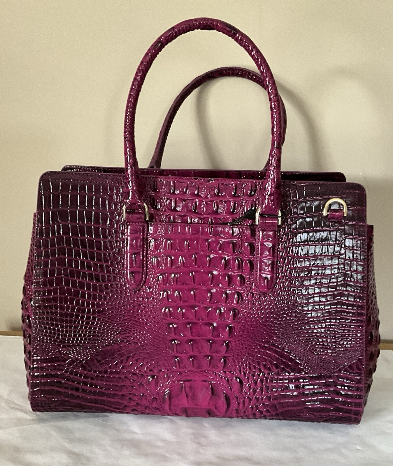 Brahmin Finley Large Carryall Sugar Plum Melbourne NWT