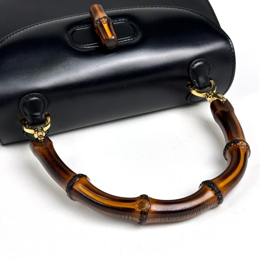 Gucci 2WAY 000460188 Leather Black Handbag #BS2850