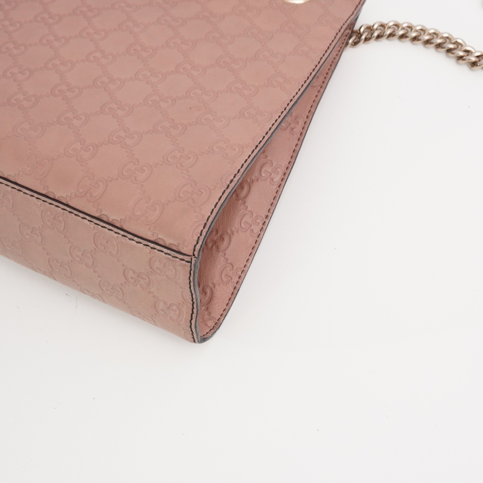 GUCCI Guccissima Horsebit Emily 295403 Chain Shoulder Bag 527066 Auth #53621A