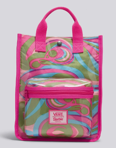 NWT VANS Flow Free Hand X BARBIE BACKPACK Limited Production Bag PINK MULTI Tote