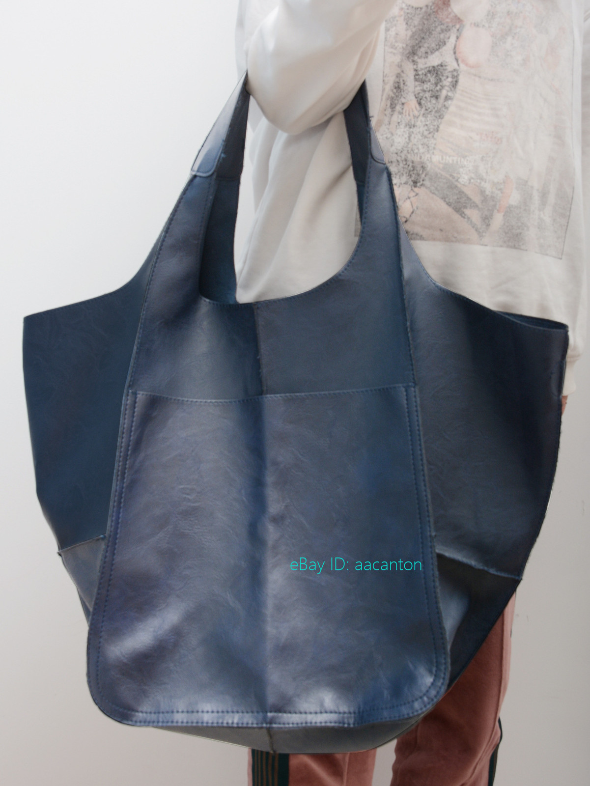 Large Capacity Shopping Bags Soft Leather Casual Tote Shoulder Bag Handbag Women