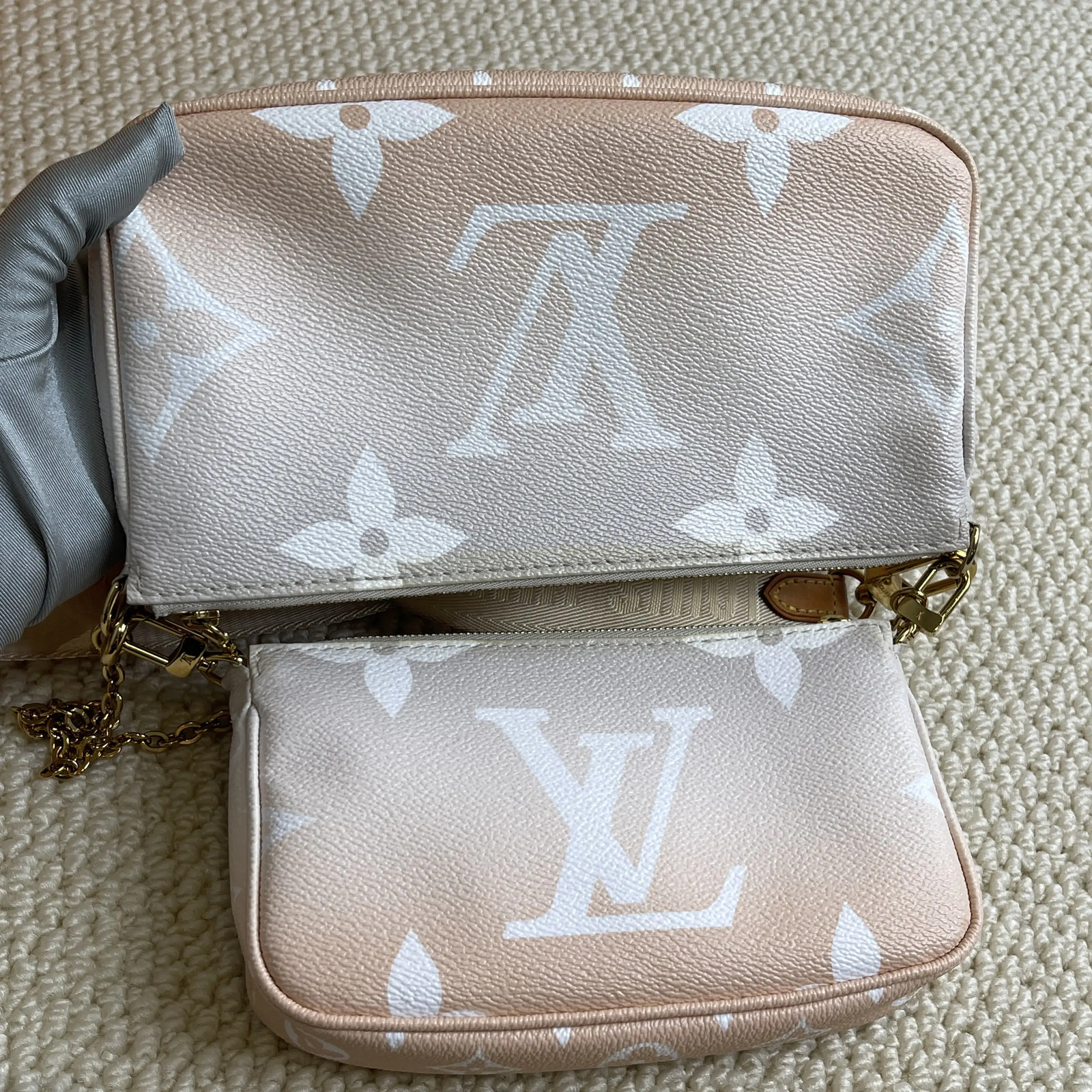Louis Vuitton Limited Multi Pochette Orange Gradient Crossbody Bag