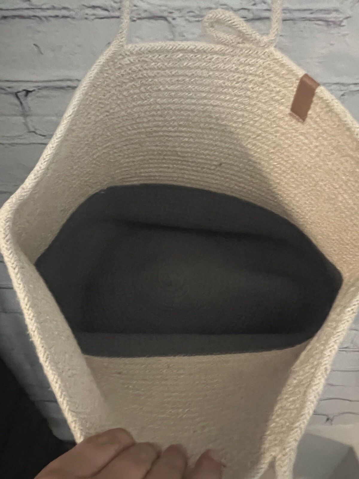 Summer and Rose Cream/Gray EUC Purse Bag Rope