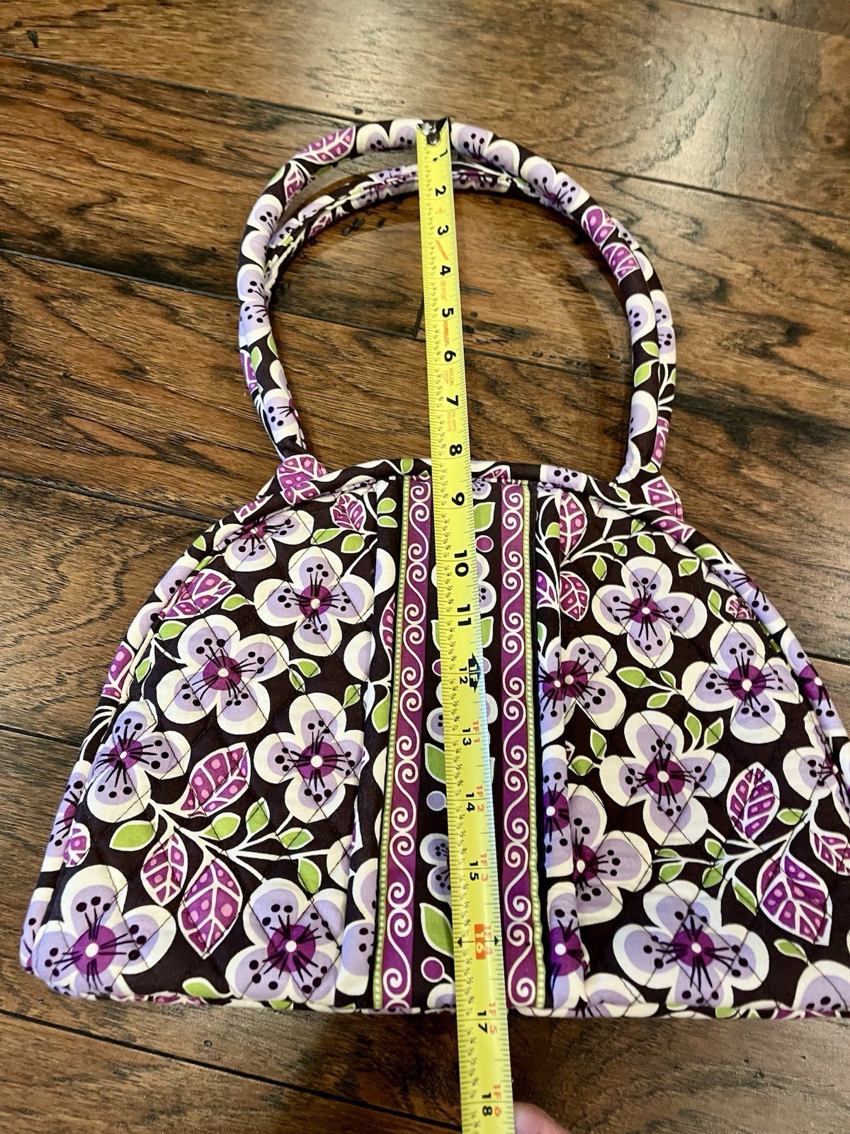 Vera Bradley Eloise Kisslock purse retired “Plum Petals”
