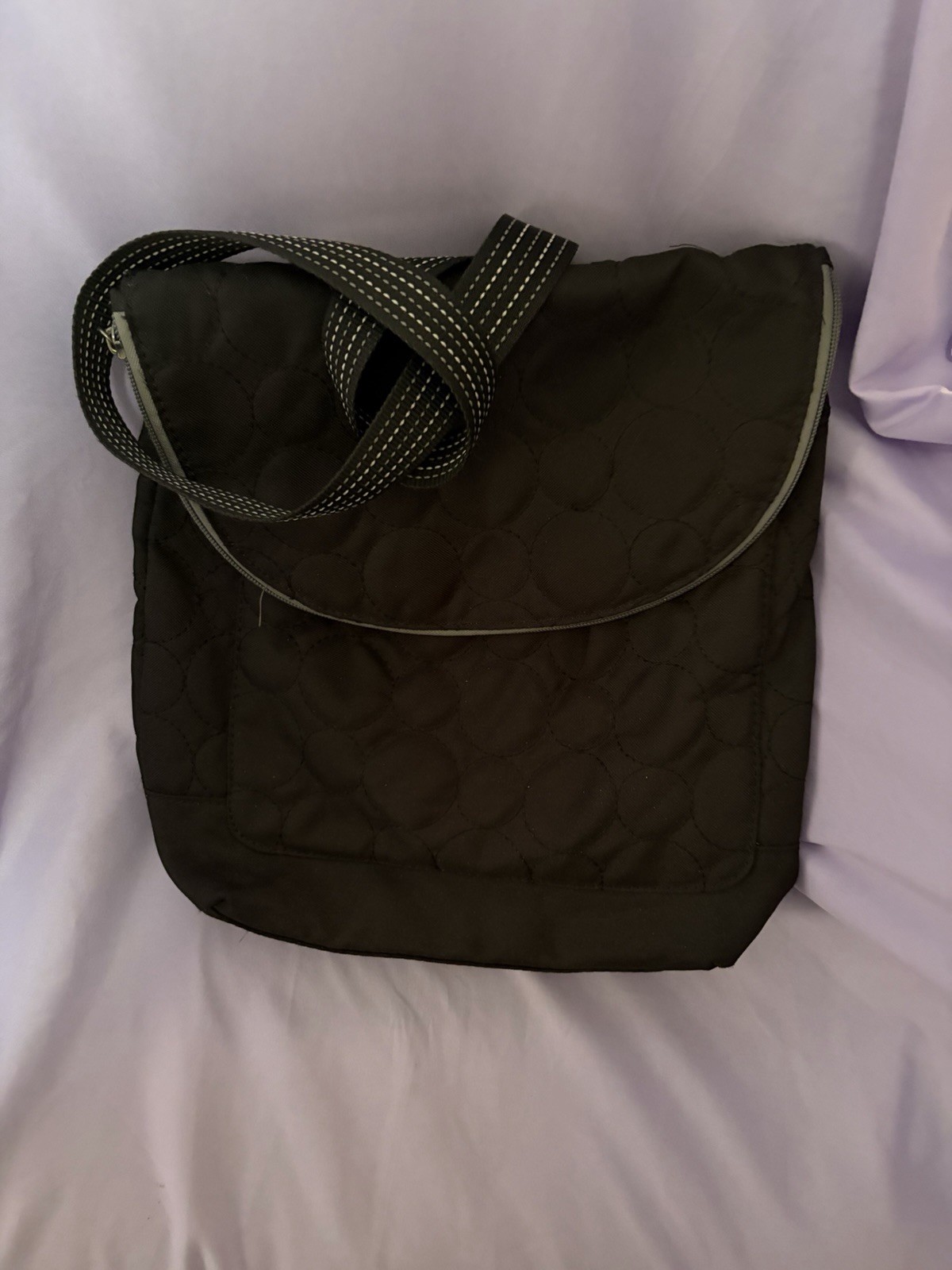 Thirty -one black Crossbody Bag Zip & Snap Detachable Strap Pockets