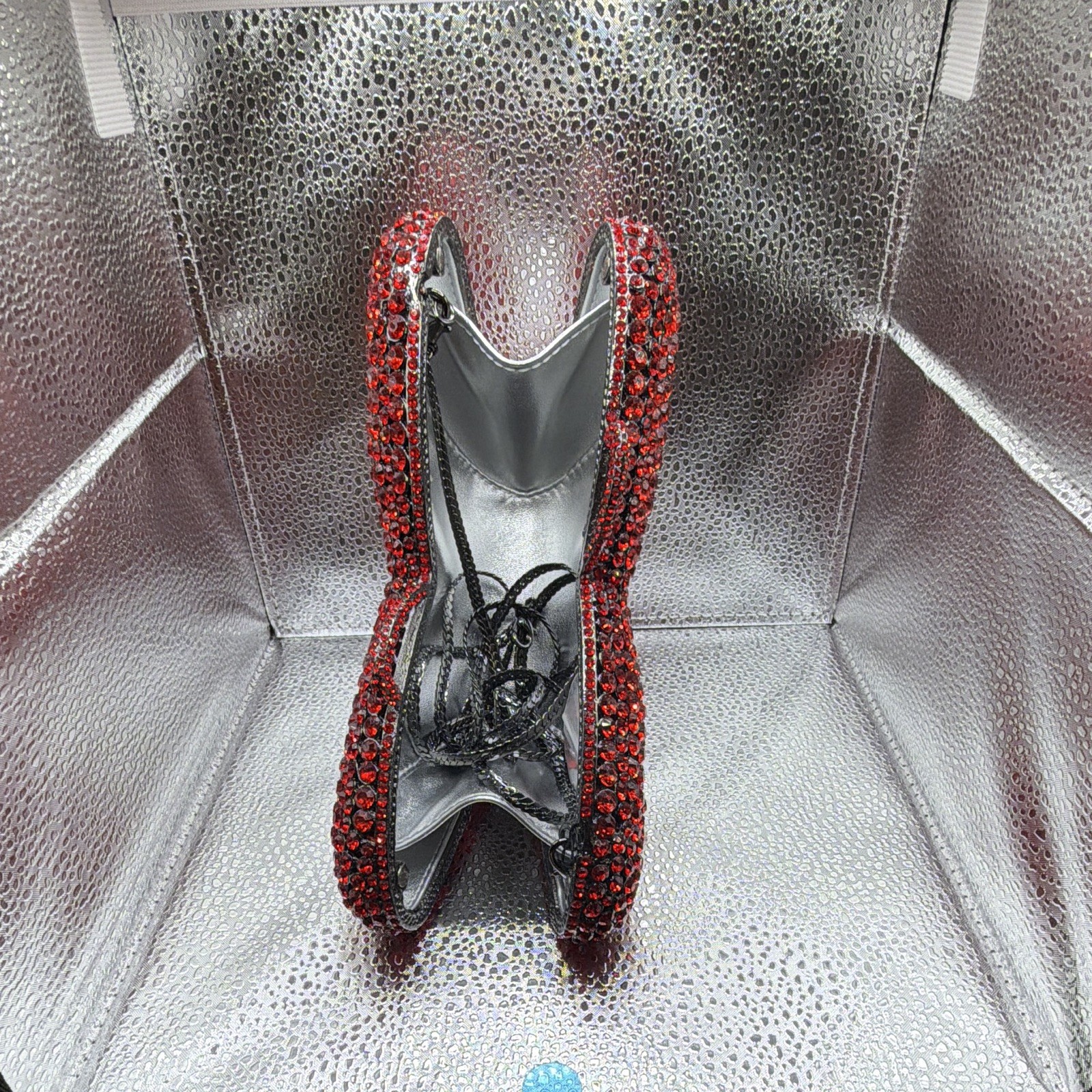 Red Rhinestone & Crystal Butterfly Clutch Handbag for Women Party Formal