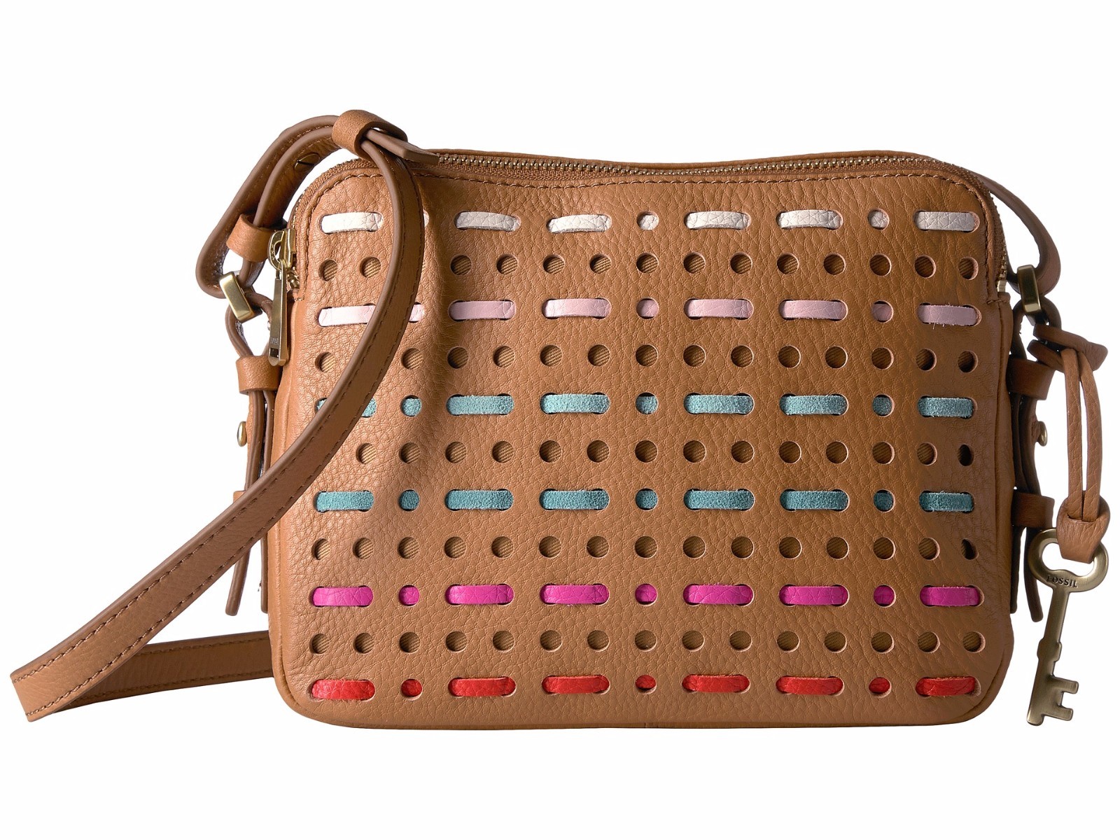 New Fossil Women’s Piper Toaster Leather Crossbody Bags Variety Colors