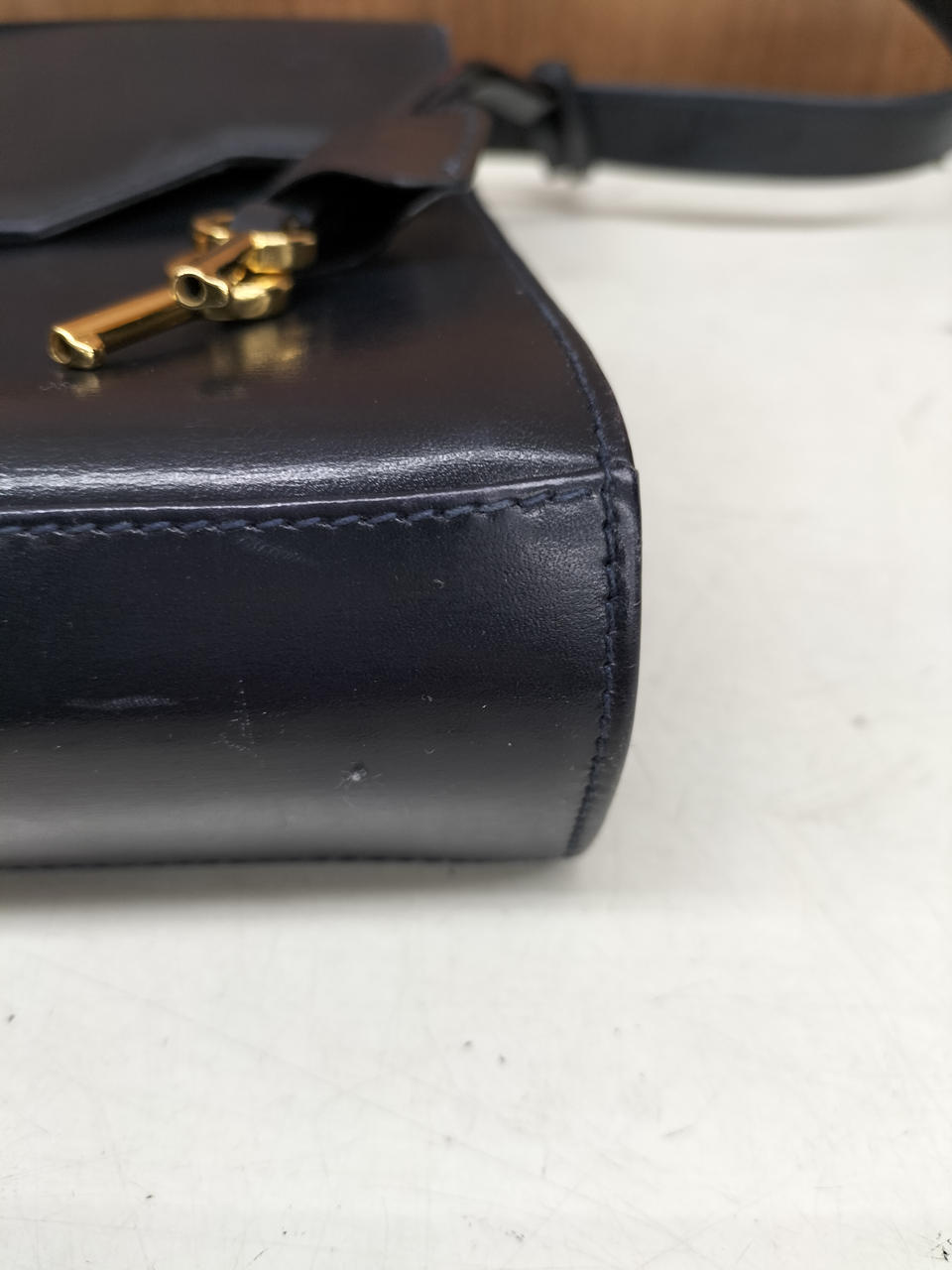 GUCCI Navy Shoulder Bag 10.8 inch