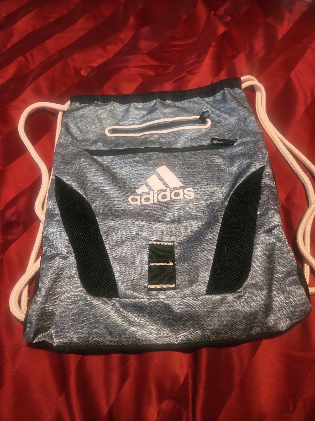 adidas Drawstring Bag Pink and Grey