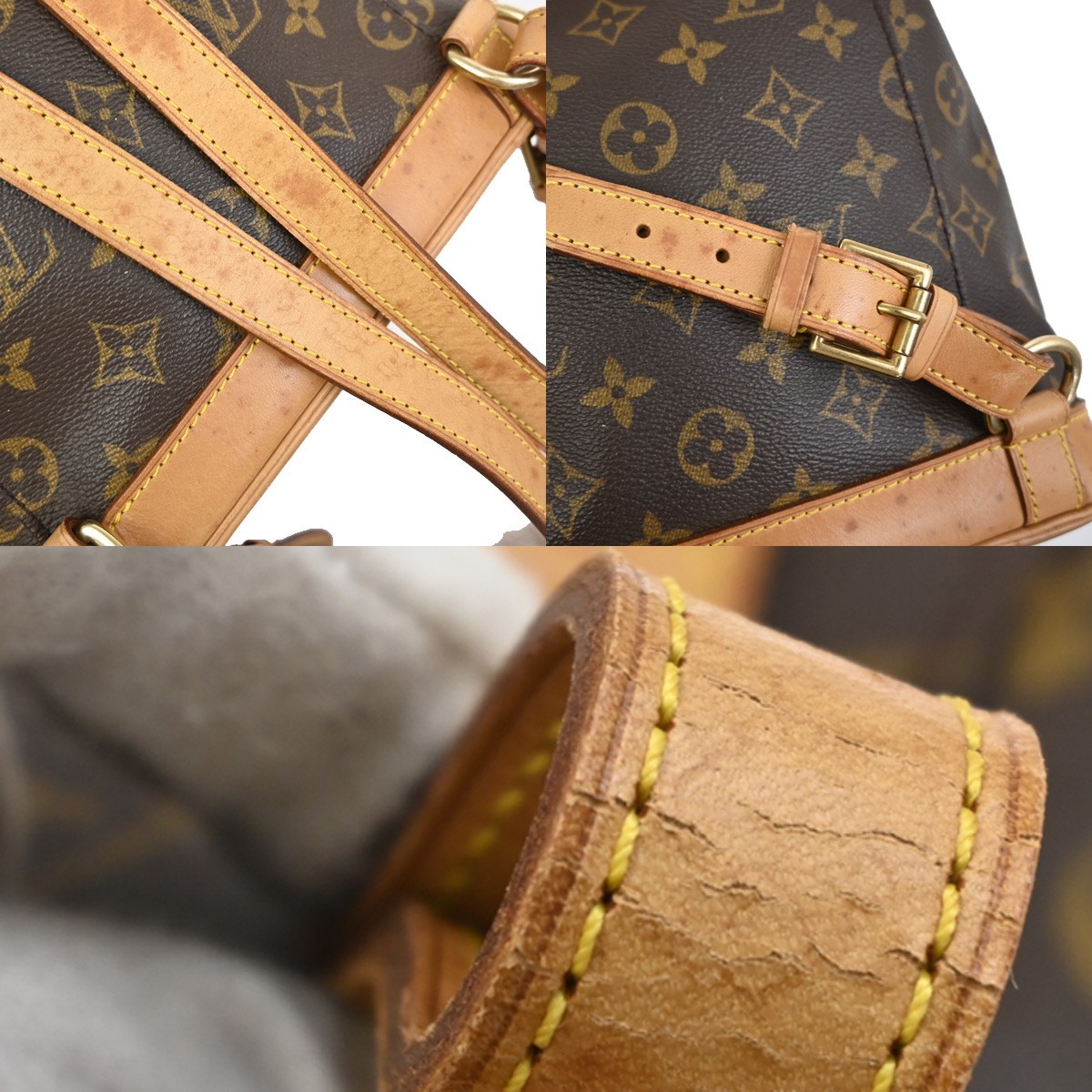 LOUIS VUITTON Montsouris MM Backpack Bag Monogram M51136 France 77KD224