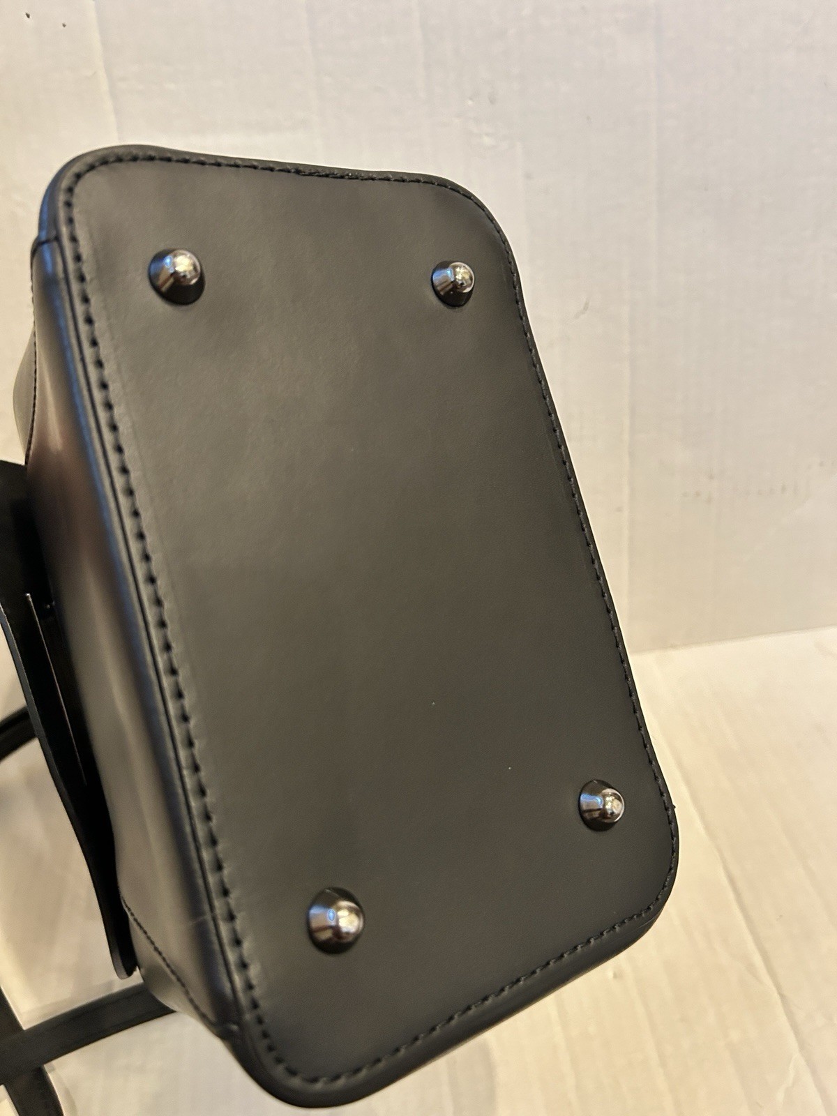 Italian Cielo Celeste Black Leather Purse Exclusive Backpack Shoulder Bag