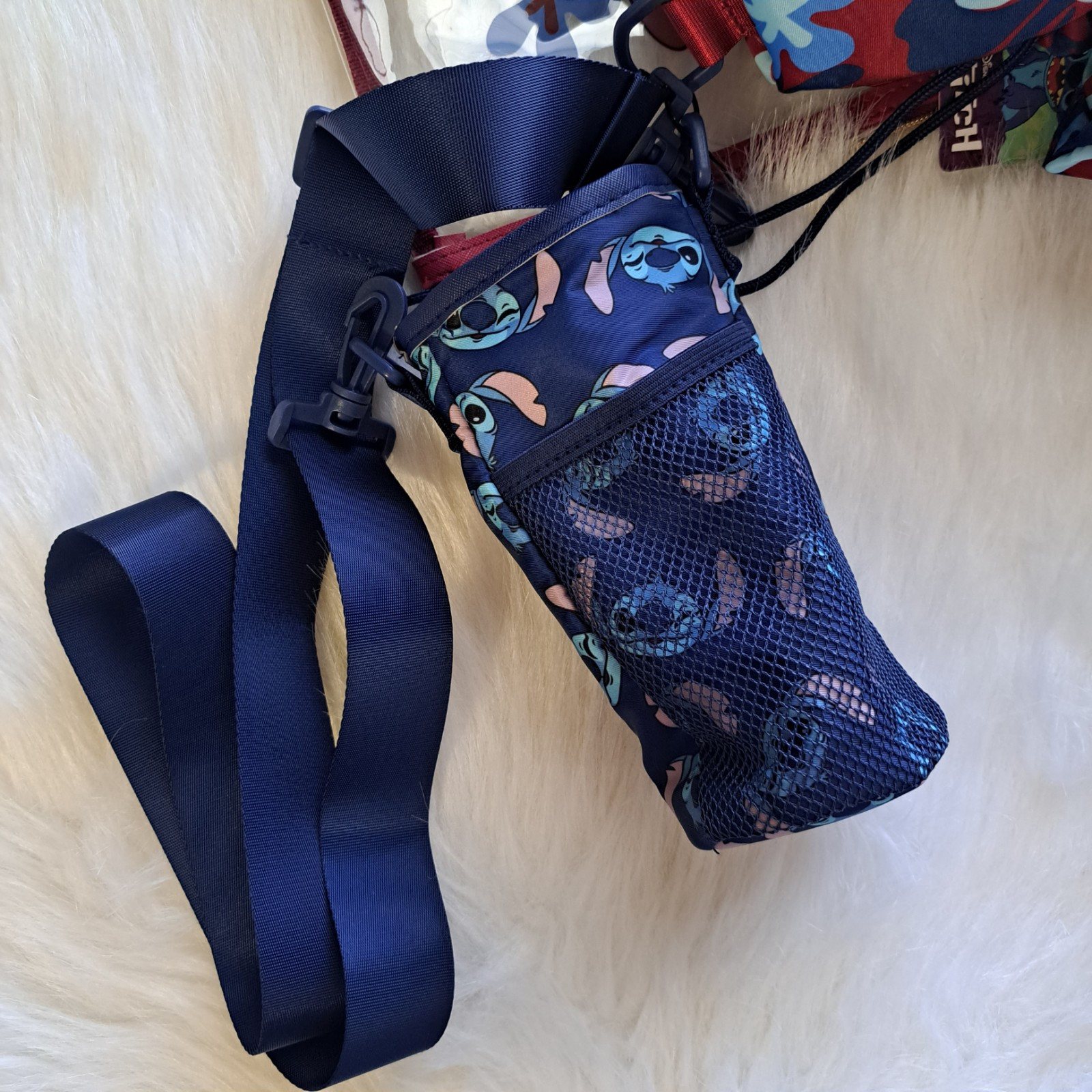 Disney Stitch Hawaiian Travel Tote Hobo Beach Bag, Clear Bag Pouch, Bottle Case