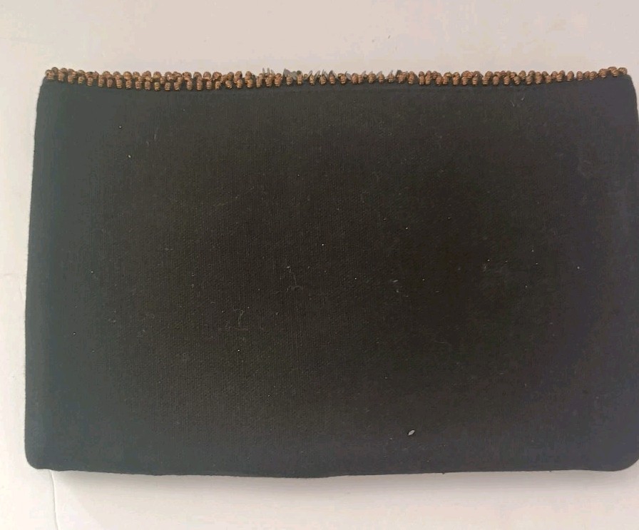 CAPELLI New York Beaded Clutch Bag Gold Turquoise Artsy Edgy Boho Magnet New