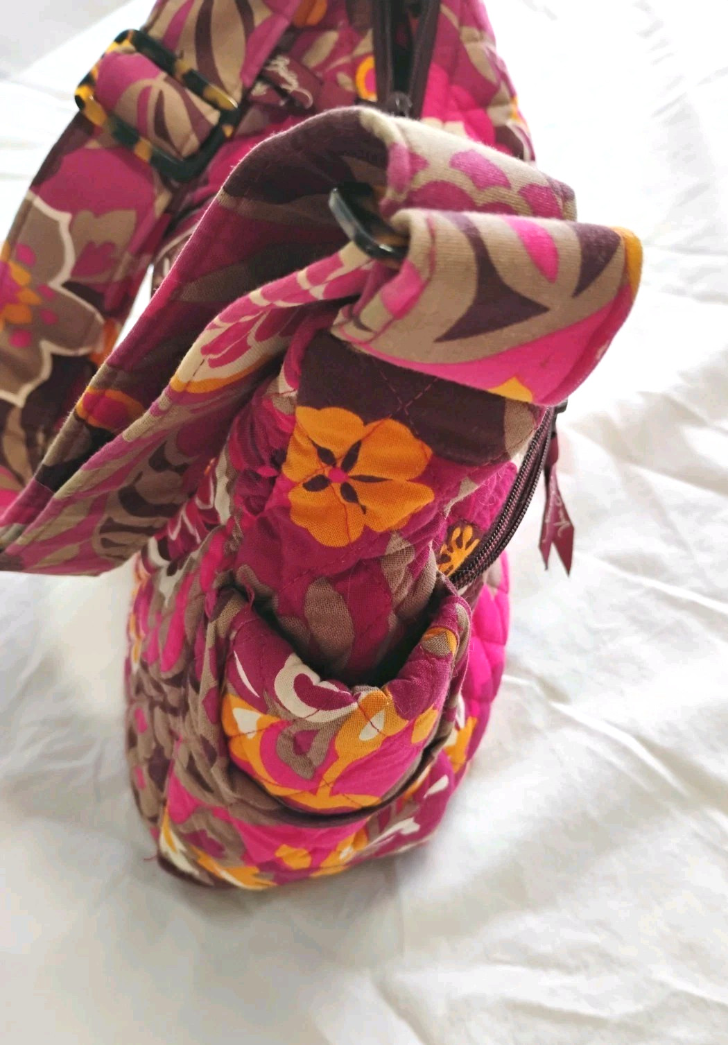 Vera Bradley Retired Autumn Floral Quilted 11 inch Shoulder Bag Purse