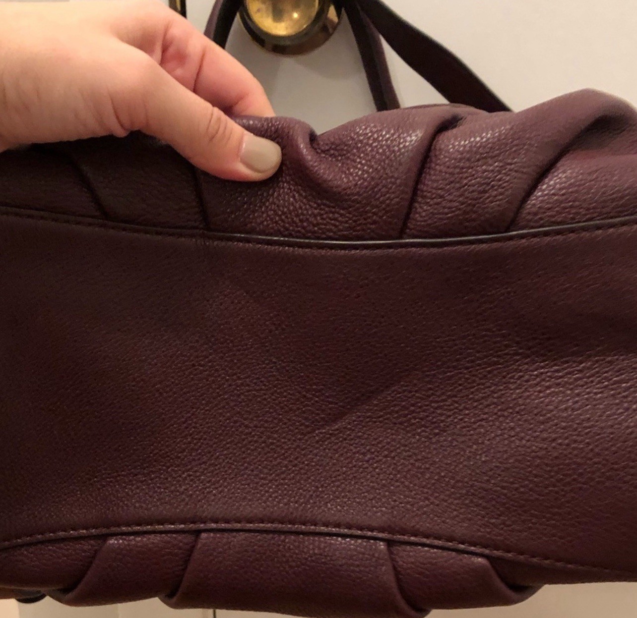Marc By Marc Jacobs Q Fran Leather Satchel Burgundy Handbag Purse