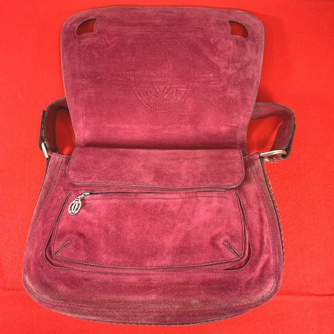 Cartier Marcello shoulder bag bordeaux 13.3*8.6*3.7 inch
