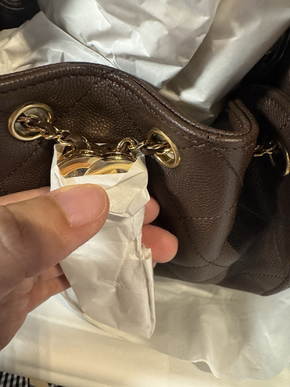 CHANEL 25 mini in dark brown, season 26B