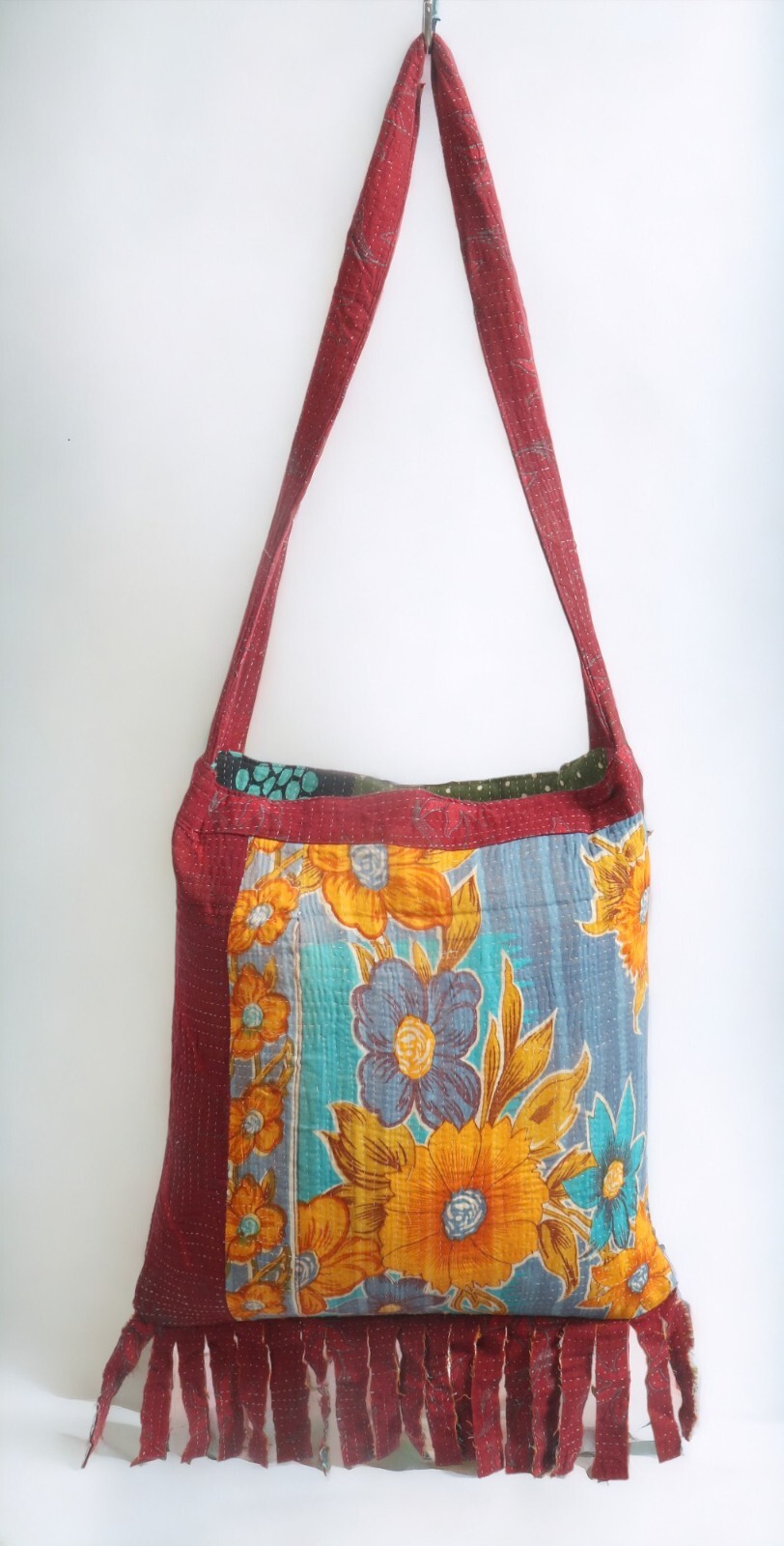 10Pc Kantha Bag Handmade Cotton Shoulder Bag Floral Crossbody Bag Assorted Bag