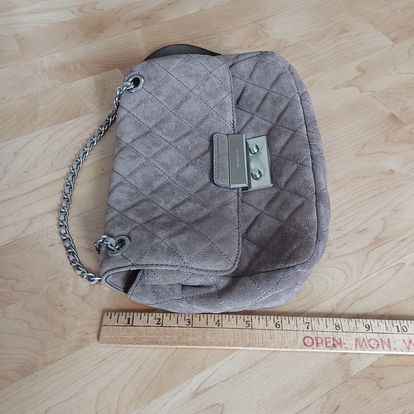 Michael Kors Sloan Suede Quilted Chain Shoulder / cross body Bag
