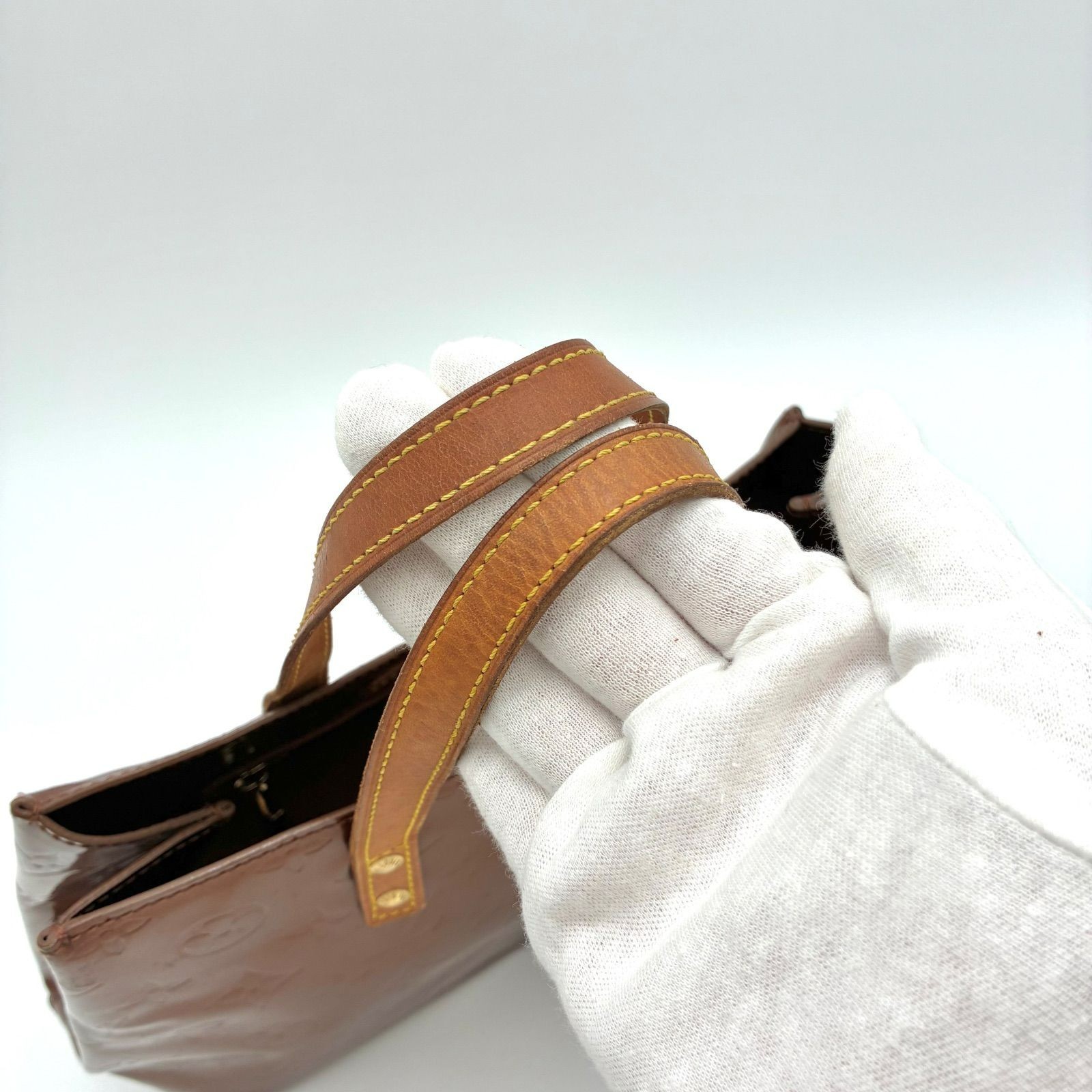 Auth LOUIS VUITTON Reade PM Vernis Hand Bag M91122 2Y6144