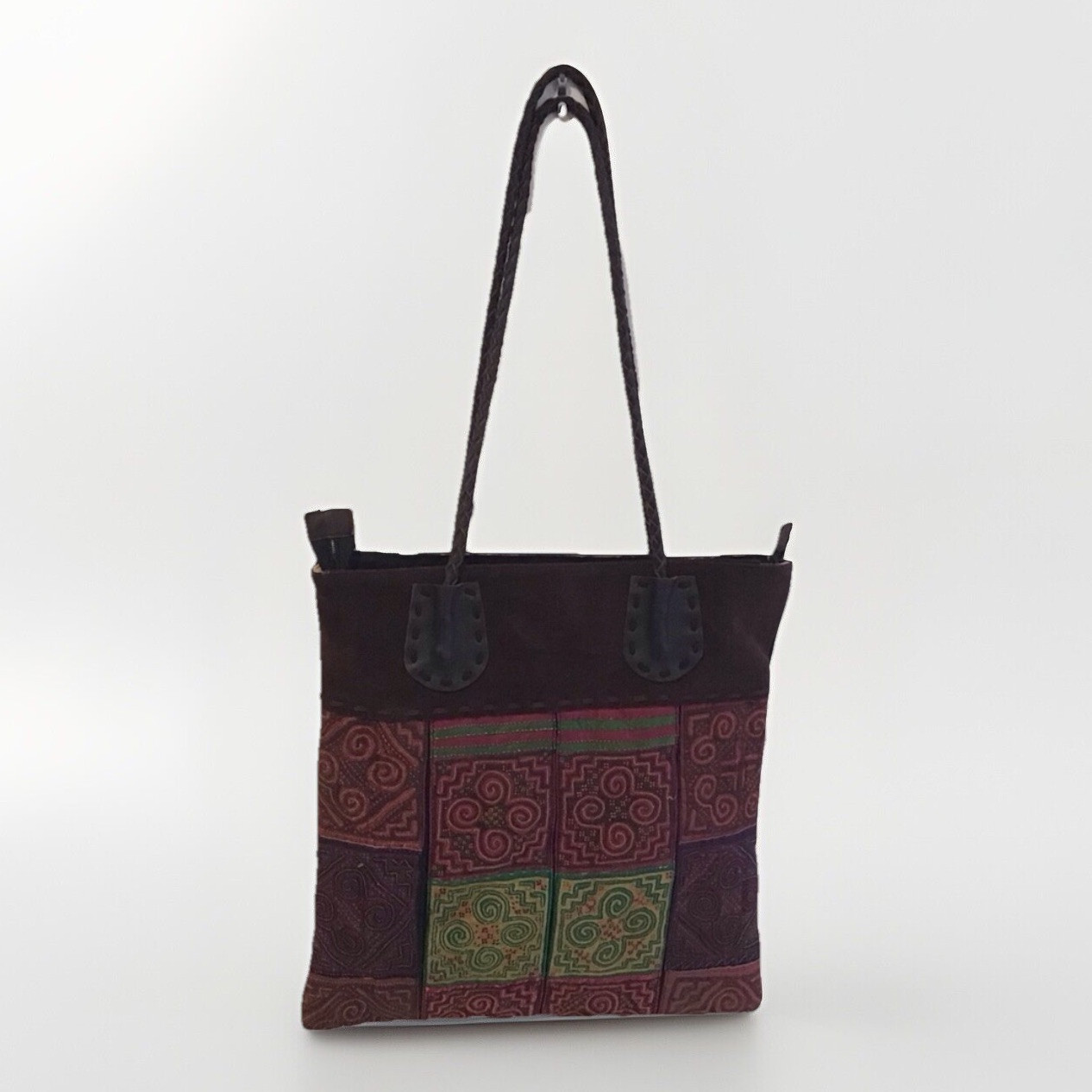 Miao Tribe Chinese textile Intarawut Handbag H 13in X W 14in : Strap drop 12in
