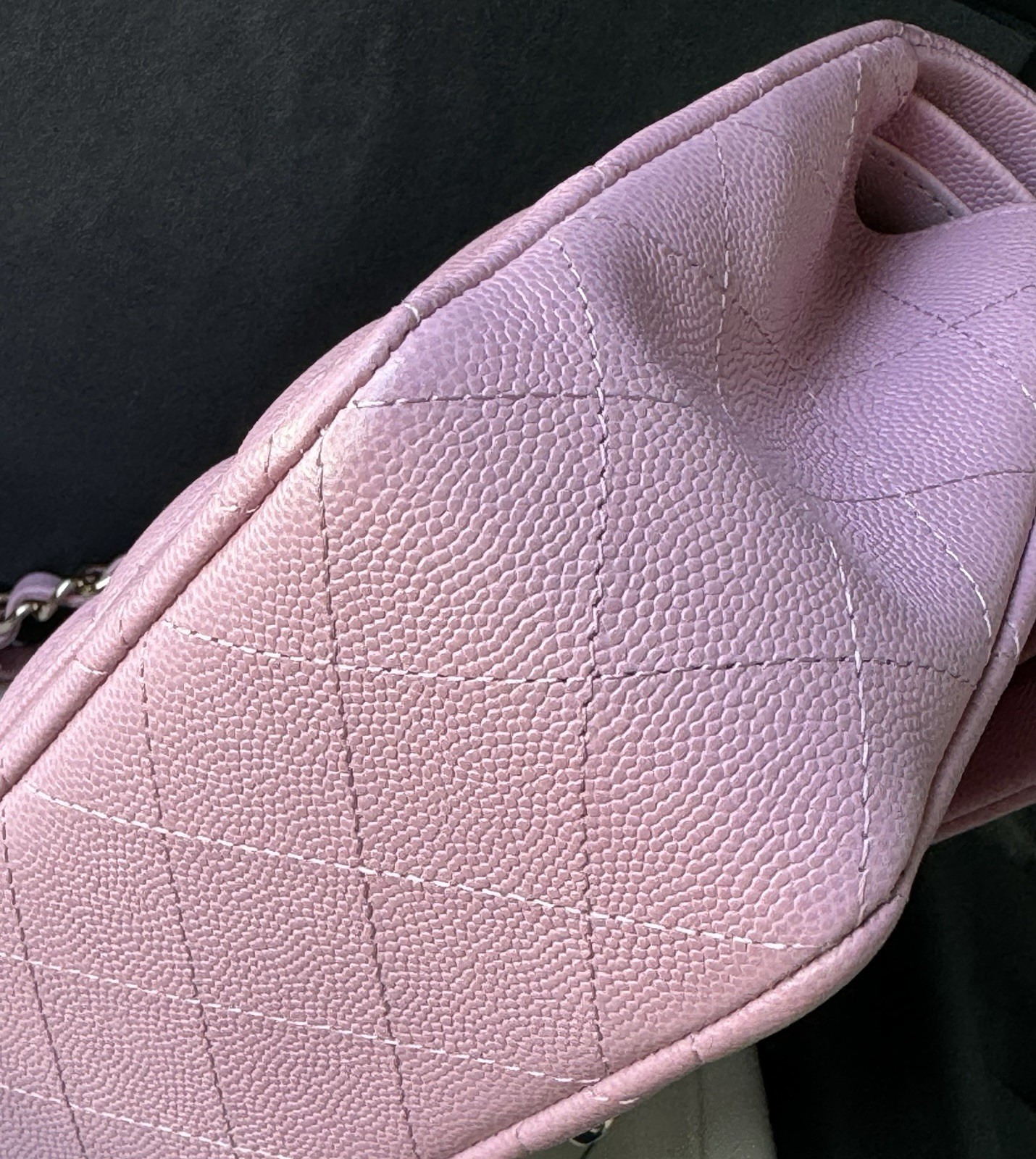 CHANEL Small Classic Double Flap Bag Sakura Pink Caviar w/ light gold Hw