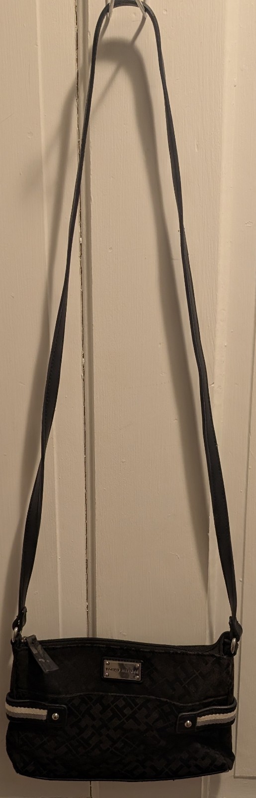 Y2K Tommy Hilfiger Black Monogram Crossbody Purse