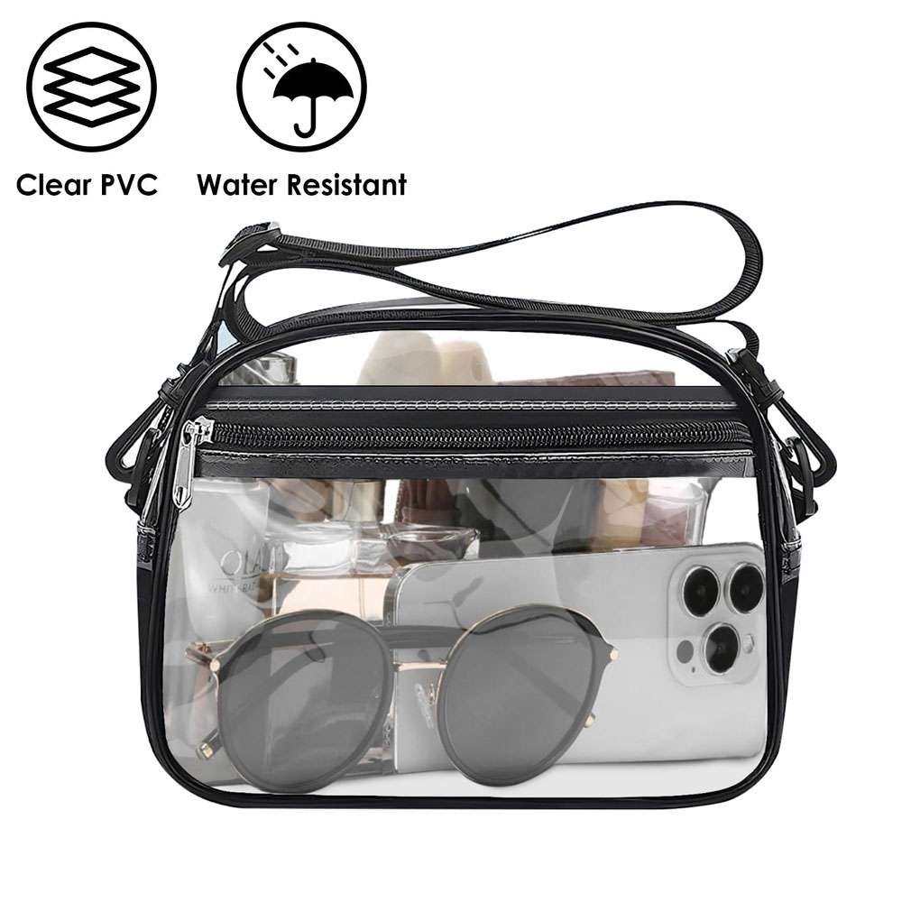 Clear Bag For Stadium Events, Clear Purse for Stadium Approved, Crossbody Bag