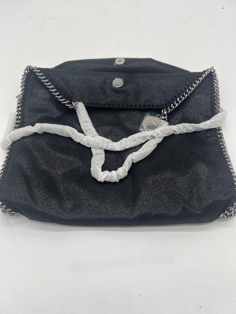 Stella McCartney Falabella Fold-Over Tote Shoulder Bag Black beautiful NEW