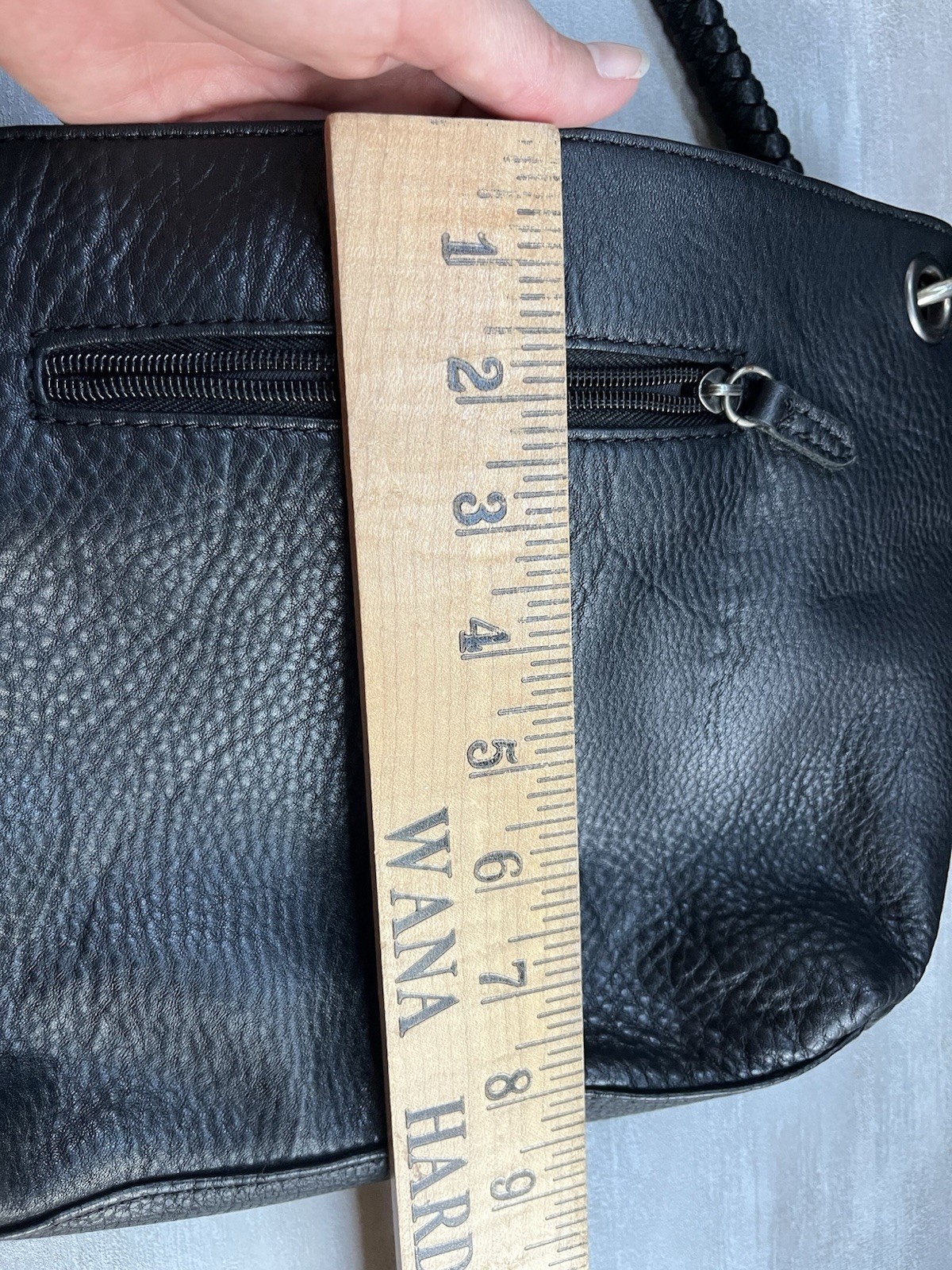 The Sak Black Indio Pebble Leather Hobo Purse Teal Interior