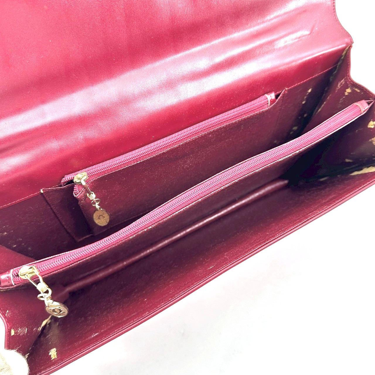 Cartier Must Line Shoulder Bag Hand Bag Bordeaux Vintage Authentic